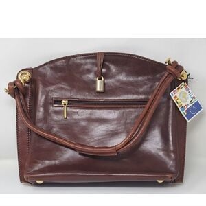 Vintage Handmade Leather Handbag - Artisans of Florence NOS NWT